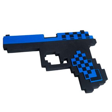 Пистолет Глок 17 8Бит Синий пиксельный 22см