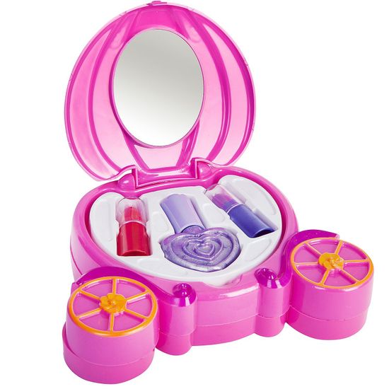 Набор детской декоративная косметики Bondibon Eva Moda, косметичка-карета 2-уровневая