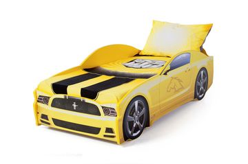 Кровать-машина "Мустанг" жёлтый