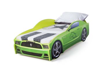 Кровать-машина "Мустанг" зелёный