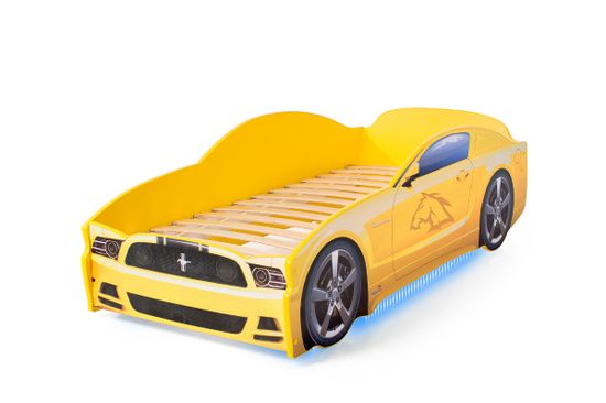 Кровать-машина "Мустанг" жёлтый
