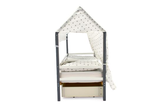 Крыша текстильная для кровати-домика Svogen "звезды графит"