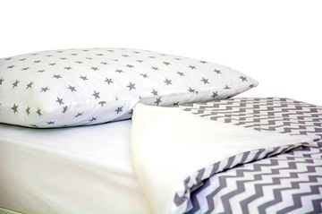 Постельное белье "Звезды графит - зигзаги графит"