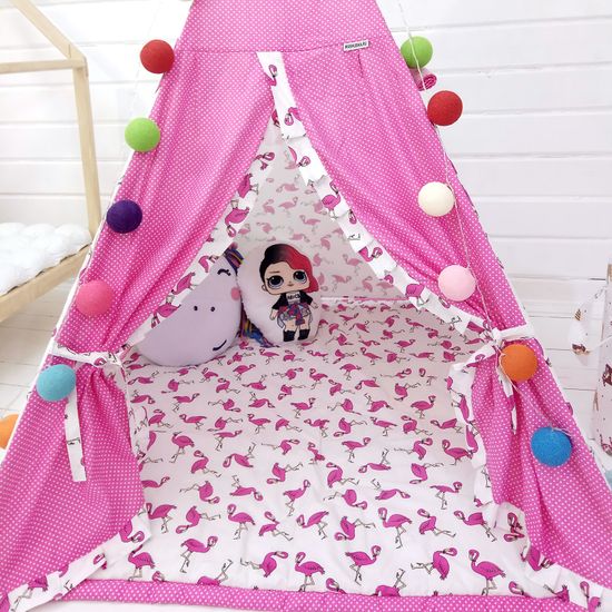 Палатка ВигВам для детей "Фламинго"