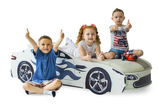 Кровать-машина «Бондмобиль белый»