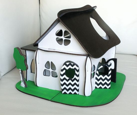 Домик конструктор "Ферма" Черно-Белый