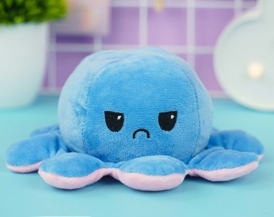 Мягкая игрушка-трансформер "Осьминожек" розовый-синий, 20 см