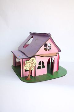 Домик конструктор "Розовый"