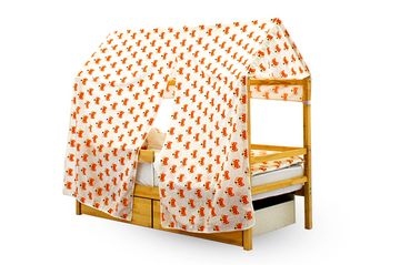 Крыша текстильная для кровати-домика Svogen "лисички"