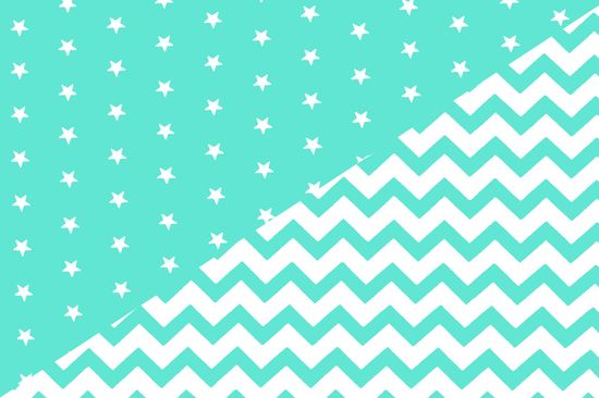 Постельное белье "Звезды, фон мятный - зигзаги мятные"