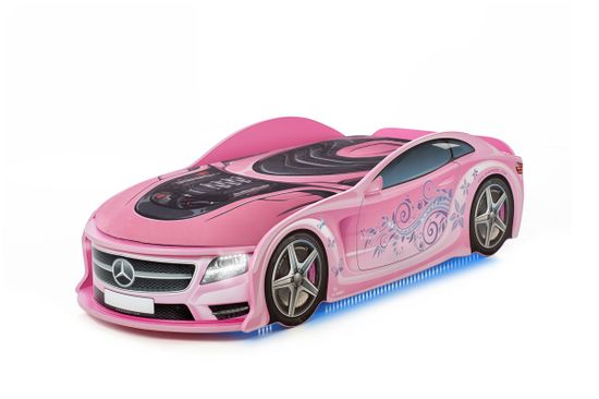 Кровать-машина UNO "Мерседес-М" розовая