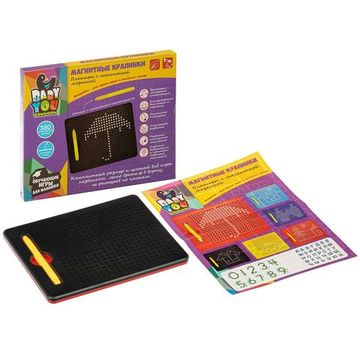 Мозаика в планшете "Магнитные крапинки" Bondibon, 380 шариков