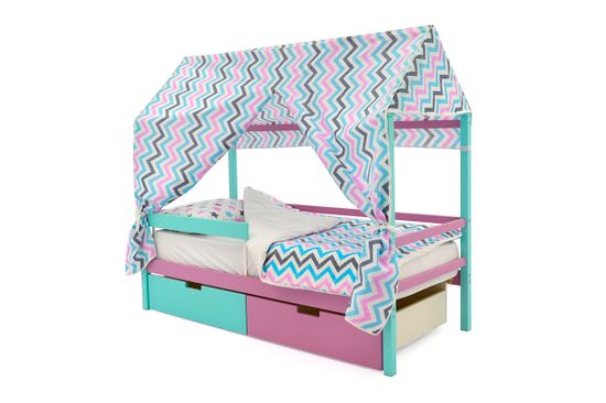 Кровать-домик «Svogen мятный-лаванда»