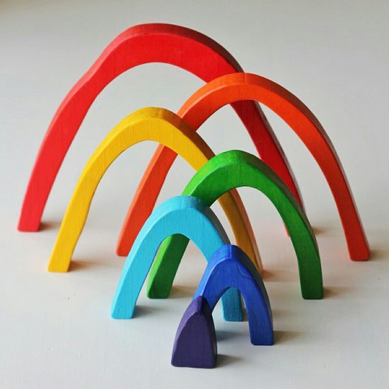 Стекер-пирамидка Радуга