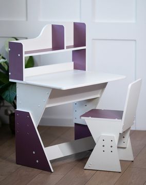 Детская растущая парта и стул Я САМ "Классик" (Сиреневый)