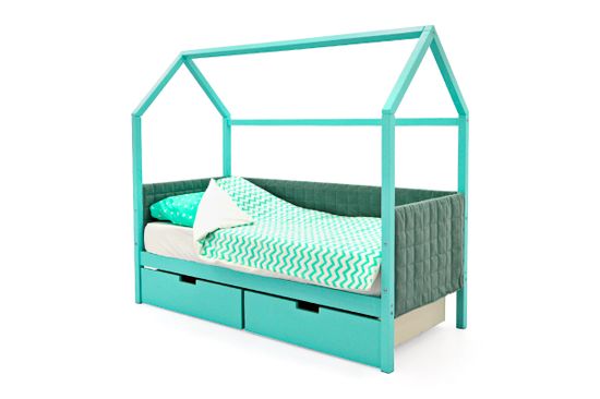 Кровать-домик мягкий «Svogen мятный»