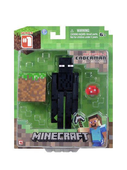 Фигурка Minecraft Enderman Странник края с аксессуарами пластик 8см