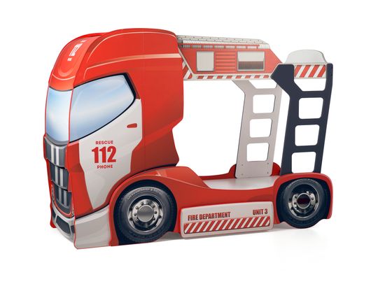 Двухэтажная детская кровать машина FireTruck