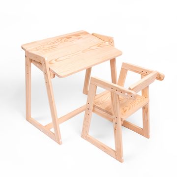 Детская растущая парта и стул Я САМ "Лео" (Сосна)