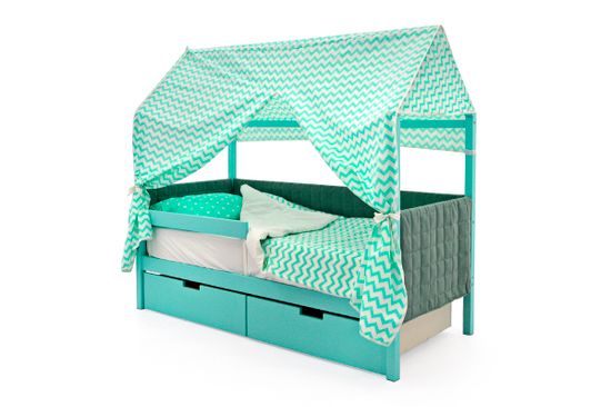 Кровать-домик мягкий «Svogen мятный»