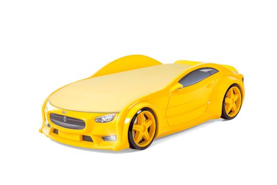 Кровать-машина объемная NEO "Тесла" жёлтый