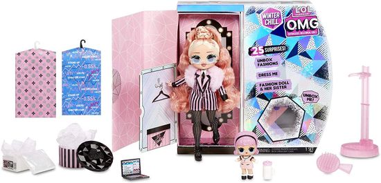 Игровой набор O.M.G. Winter Chill Big Wig Fashion Doll & Madame Queen Doll with 25 Surprises 27 см, 570264